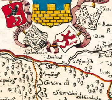Historische Karte: Oberlausitz, 1727 (gerollt)