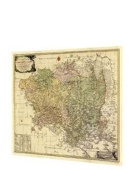 Historische Landkarte Oberlausitz Peter Schenk