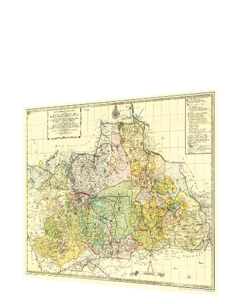 Historische Landkarte Niederlausitz - Peter Schenck